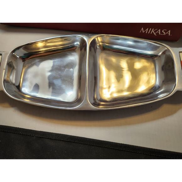 Mikasa Serving Tray Stainless‎ 16.5" Relish Condiment Vintage - Picture 1 of 3